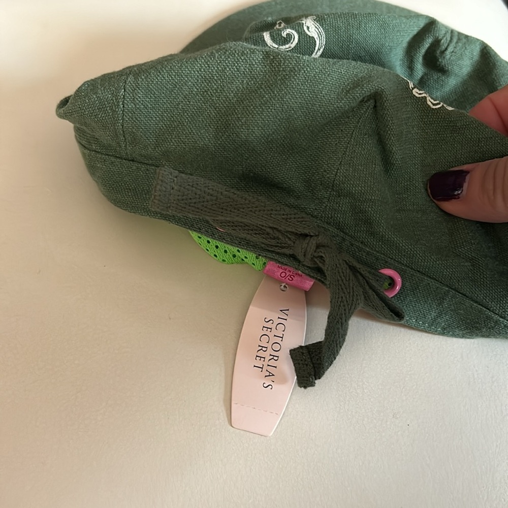 PINK Victoria’s Secret Olive Hat-NWT-one size - Picture 9 of 10